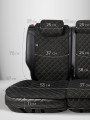 Полный комплект накидок из алькантары на сиденья автомобиля. Модель XL.