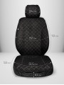 Полный комплект накидок из алькантары на сиденья автомобиля. Модель XL.