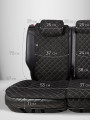 Полный комплект накидок из алькантары на сиденья автомобиля. Модель XL.