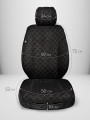 Накидки из алькантары на передние сиденья автомобиля Модель XL Черный, белый, черный 