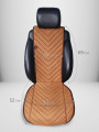 Накидки из алькантары на передние сиденья автомобиля Модель M Светло-коричневый, шоколадный 