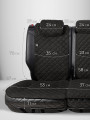 Накидки из алькантары на сиденья автомобиля Модель XL Черный 