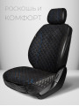 Накидки из алькантары на сиденья автомобиля Модель XL Черный, королевский синий, черный 