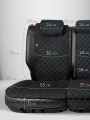Накидки из алькантары на сиденья автомобиля Модель XL Черный, королевский синий, черный 